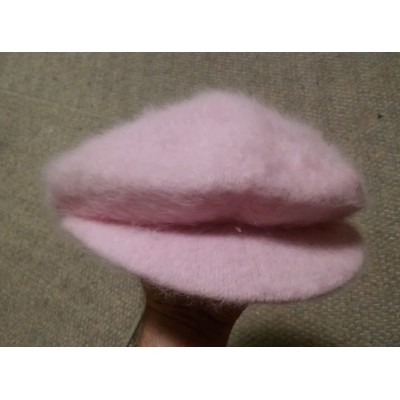 015 Ladies Pink Angora Hat With Sequine Pearl Butterfly Newsboy Ivy Beret 58cm  eb-72475244